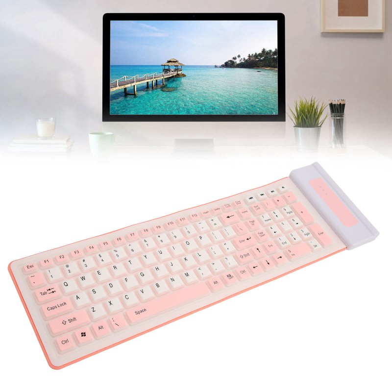 Silicone Keyboard 107 Keys Waterproof Dustproof Folding Two Colors 2.4G