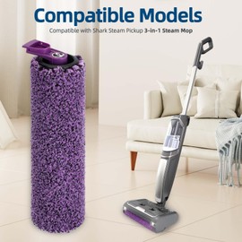 2-Pack Brush Roll Replacement for Shark SD200 SD201 SD201C SD201Q SD205 Steam Pickup 3-in-1 Steam Mop - Anti Hair Wrap Roller - Pet Hair & Long Hair Solution