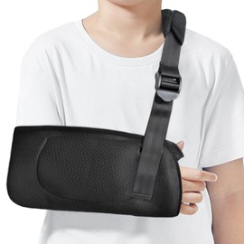 Mezeic Arm Sling for Elbow Wrist Arm Injury, Adjustable Shoulder Sling Immobilizer Arm Support Brace for Left or Right Arm, Forearm Slings for Rotator Cuff Torn - XS