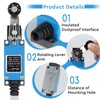 SWAWIS 4 pieces ME-8104 Momentary Limit Switch, Adjustable Roller Lever