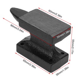 Mxzzand Forged Anvil 2 lb, Portable Robust Cast Iron Horn Anvil Blacksmith Anvil Sturdy Workbench for Rivets, Flattening, Forging and Shaping (Random Colour)