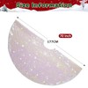 Christmas Tree Skirt 70" Round Sparkly Iridescent Sequin Large Tree