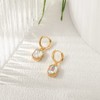 MESOVOR Crystal Earrings Hanging Gold Hoop Earrings, 14 Carat Gold-Plated