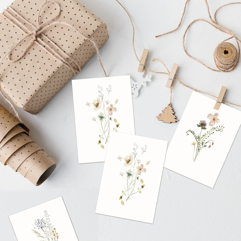 Blank Cards and Envelopes 10 Pack Elegant Greeting Cards Floral