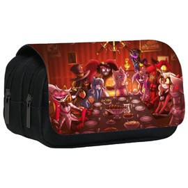 Anime Hotel Federmäppchen, Hotel Federmäppchen Große Kapazität ,Hotel Bunte Federmäppchen Karikatur 3Dfedertaschen 2 Fach Doppelter Reißverschluss Segeltuch Schlamperbox Für Kinder Geschenk,Supplies