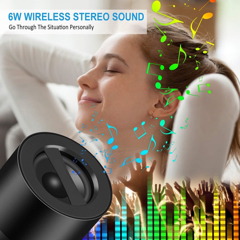 Dual Bluetooth Speaker Car Hands Free Call Dynamic High Bass