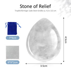 Klarer Quarz Kristalle Sorgensteine Stein Tropfenform Kristall Sorgensteine Heilsteine Daumenstein Meditation Massage Reiki Heilstein