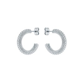 Ted Baker Dotetta Dotty Hoop Earrings For Women (Silver Tone/Plain Metal)