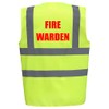 Brook Hi Vis UK Fire Warden Premium Yellow Hi Vis