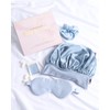 WELROG Double Layer 19 Momme Silk Sleep Cap with Silk