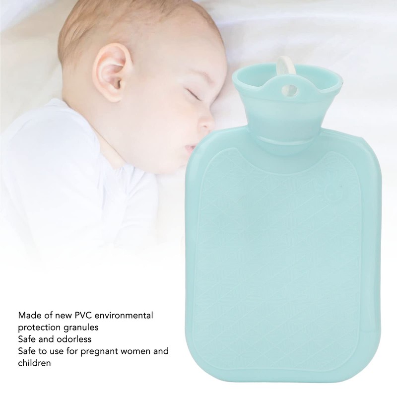 BTIHCEUOT Bolsa de Agua Caliente 500 Ml PVC Modern Azul