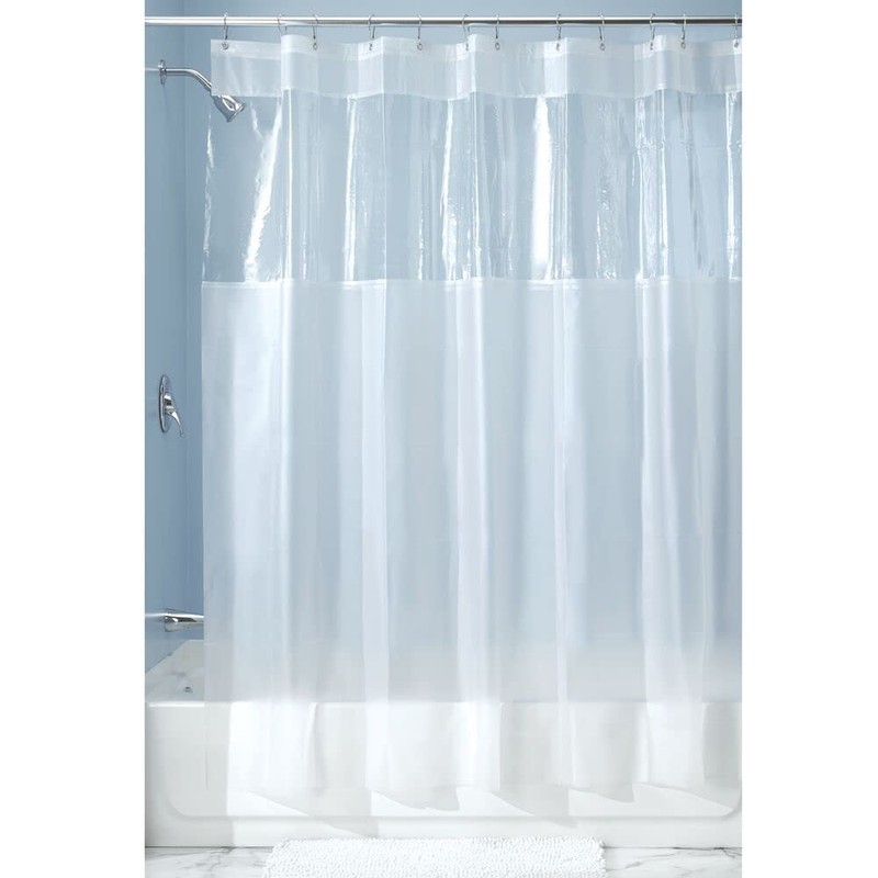 iDesign EVA Plastic Shower Liner for Master, Guest, Kid's Bathroom,