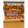 Happy Friendsgiving Banner Backdrop 7x5FT Fall Maple Leaves Harvest Pumpkin
