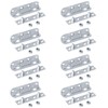8 Sets No Mortise Bed Frame Brackets,4¼"x1”Bed Rail Clips Plates