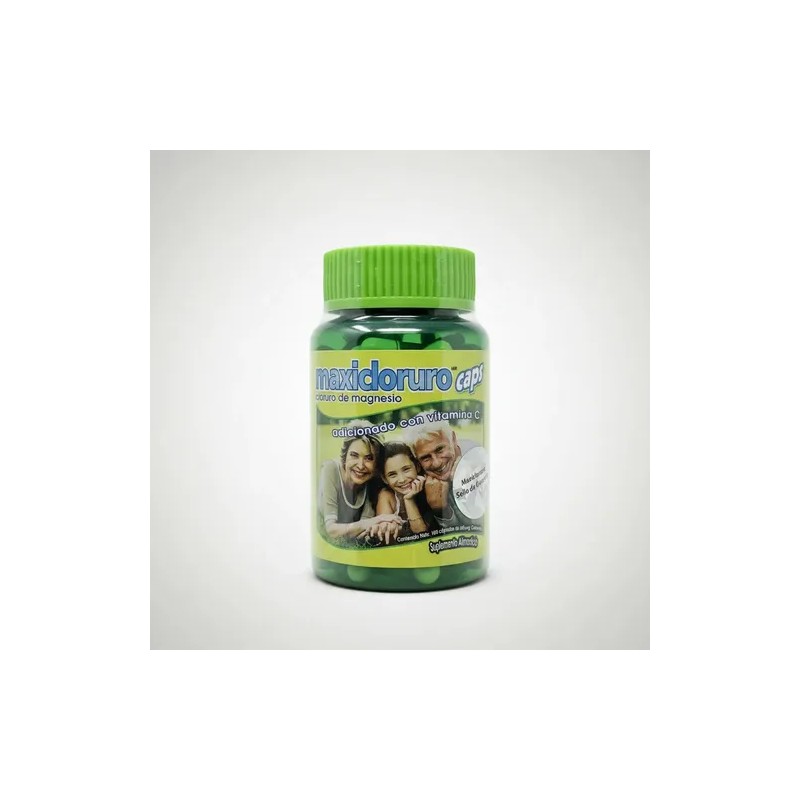Cloruro De Magnesio Con Vitamina C (100 Caps) Maxicloruro Sabor