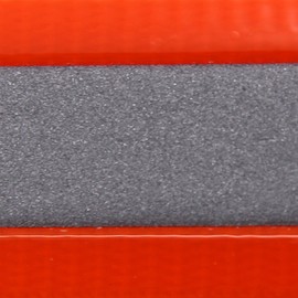 Outdoor Dog Supply's 3/4" Wide Reflective Ring in Center Dog Collar Strap with Custom Brass Name Plate