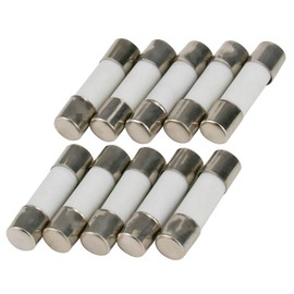 Pack of 10 SeKi Ceramic Fuses 20 A, 5 x 20 mm, Slowly; Glass Fuse Fine Fuse 250 V