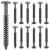 MorningRo 12 Pack Vinyl Shutter Fasteners Plastic Shutter Screws Window