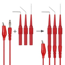 RUNCCI-YUN RUNCCI-YUN 20pcs Test Leads Back Probe Kit5 Colors Back Test Probe PinsMultimeter Probes & 4mm Banana Plug to Alligator Clip Test Leads for Multimeter Automotive Testing