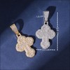 Lulu Mel Iced Out White Gold Plated Cross Pendant Cubic