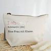 Geschenk für Lehrerin | Kosmetiktasche aus Canvas-Baumwolle | Eine Frau