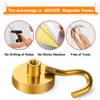 MIKEDE N52 Magnetic Hooks Heavy Duty, 30LB+ Strong Magnets with