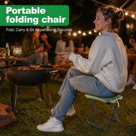 Portable Backpack Stool for Adults, Compact Pocket Folding Stool 176 LBS