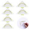 Set of 6 Geometry Triangles, 16 cm Transparent Flexible Set