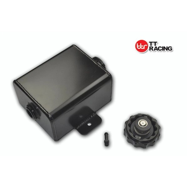 TT RACING Universal -8ORB 1.2L Black Alloy Radiator Overflow Coolant