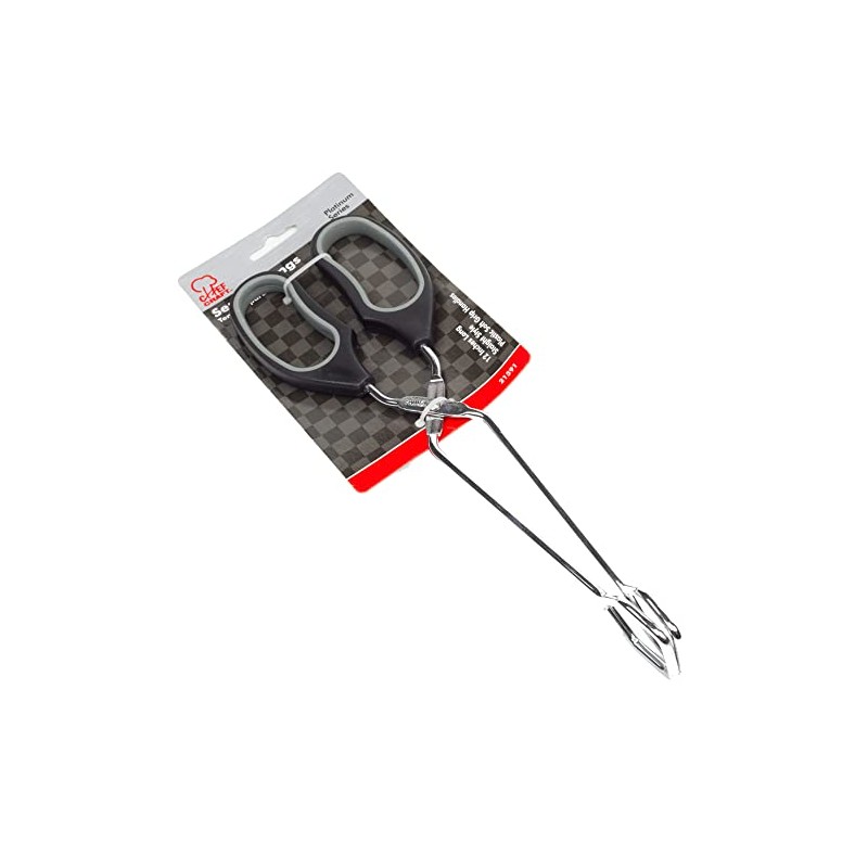 Chef Craft Classic Straight Tongs, 12 inches in length, Black
