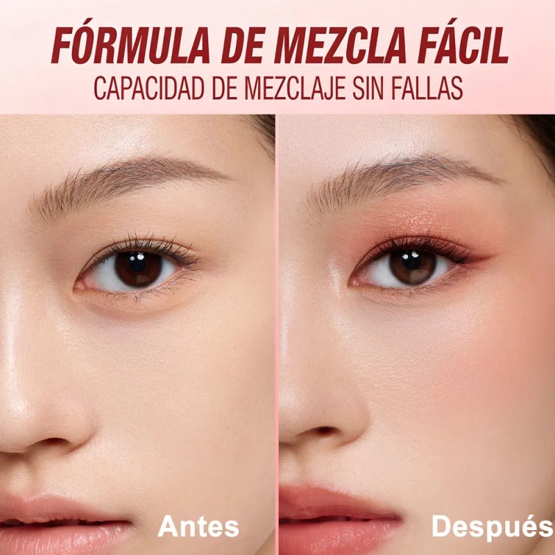 Paletas De Sombras 4 Tonos Brillo Intenso Larga Duración