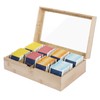 Van Henry Bamboo Wooden Tea Box with 8 Compartments and