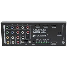 J-Tech Digital JTD-0801 Multi-Functional HDMI Converter Switch with 8 Inputs to 1 HDMI Output