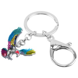 DALANE Enamel Alloy Eagle Keyring Falcon Car Bag Key Ring Birds Charms Jewellery Gifts for Women Girls Children, multi-coloured