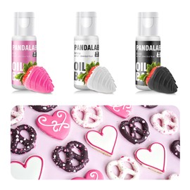 Oil Based Food Coloring for Chocolate - Pink Black White Edible Baking Food Dye for Chocolate, Candy Melts, Cakepops, Cakesicles, Fondant, Butter, Meringues, Donuts - 0.67 Fl.Oz Bottles