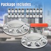 2 Chrome Front Hub Axle Cover Center Caps with 33mm