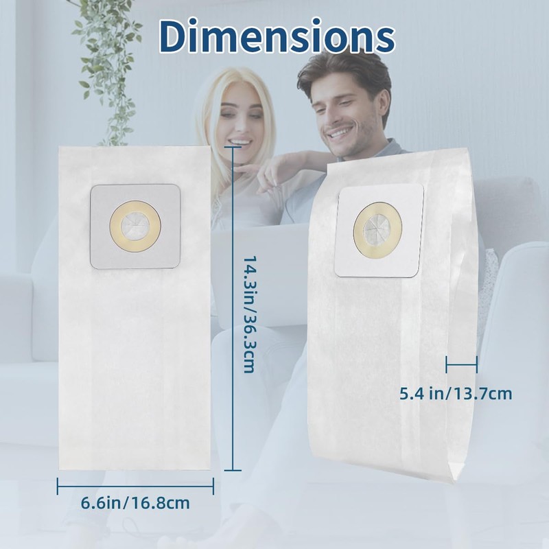 15 Pack Style 7 Vacuum Cleaner Bags Replacement for Bissell
