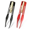 Pack of 2 Tweezers with LED Light Tweezers Eyebrow Plucking