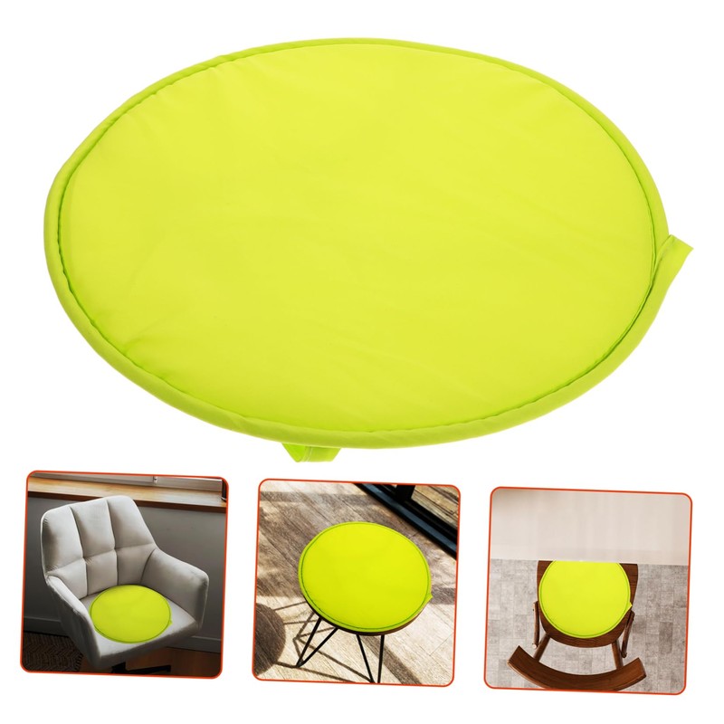 Operitacx Light Yellow Round Seat Cushion Thickened Sponge Chair Pad