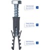 1STec 25 x M10 x 50 mm Strong Galvanised Satellite
