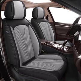 DISUTOGO Seat Cover Fit for Buick Encore Gx 2020-2023 2024 2025-5 Seat Full Set Car Seat Covers Leather Waterproof Breathable Seat Cover Protectors Comfort (2 Row 5 Seats, Black & Grey)