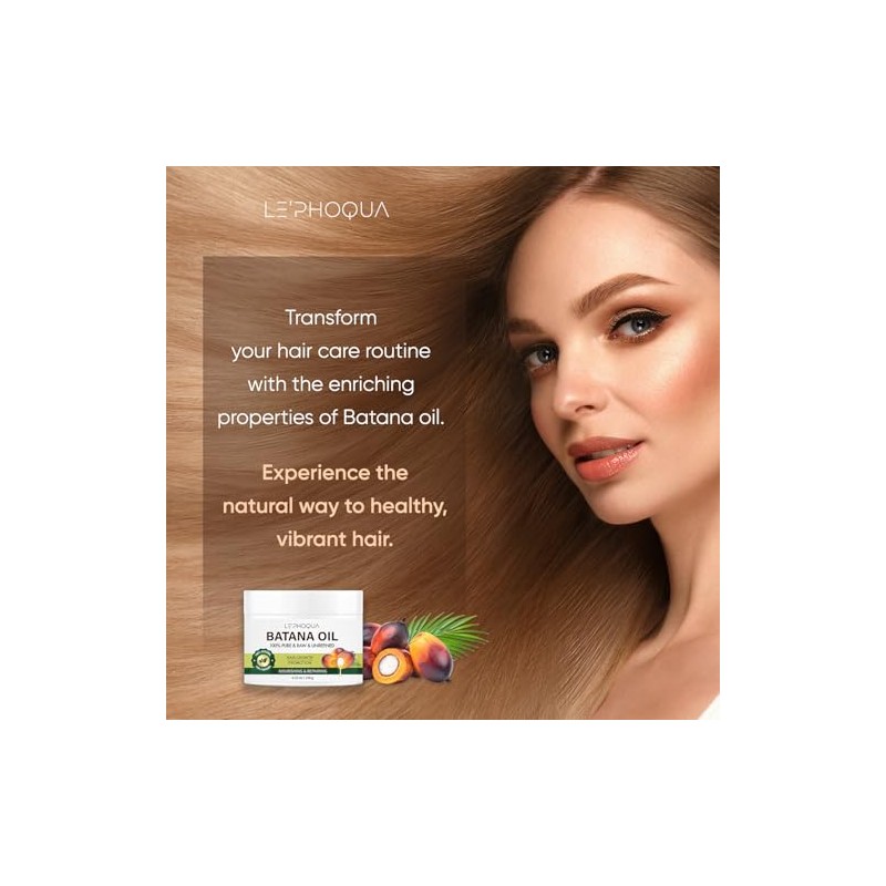 Le’phoqua Batana Oil for Hair: 100% Natural, Raw, Pure, Unrefined