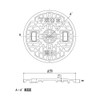 Joto Techno JM-250ULW Round Lid for Rainwater Trout, White Holes,
