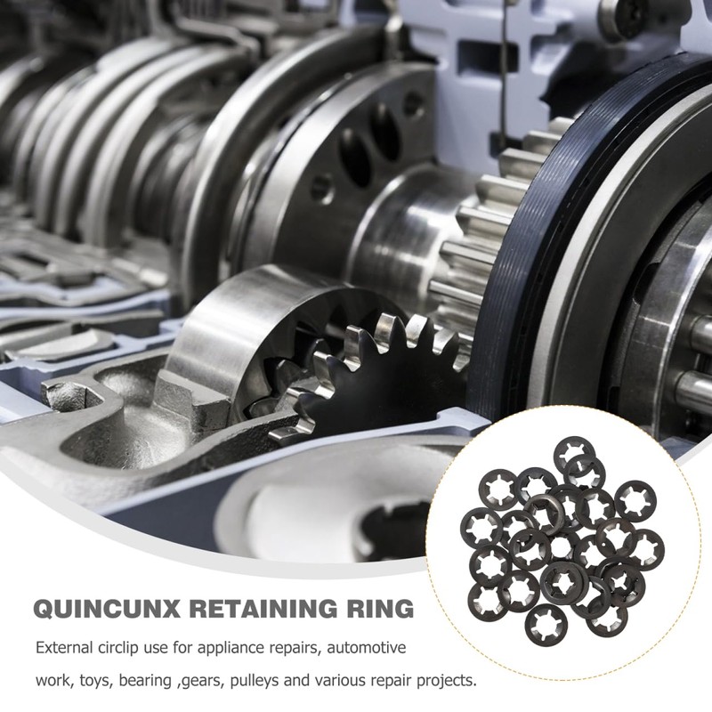 MUCKLILY 210 Pcs Internal Tooth Locking Washers Carbon Steel Bearing