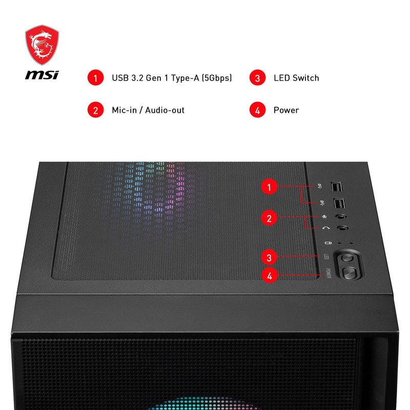 MSI MAG Forge 321R Airflow - Premium Mid-Tower Gaming PC