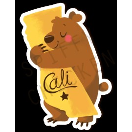 World Graphix California Love Bear Hug Sticker