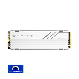 Timetec - Disipador de calor PCIe 4.0 blanco para juegos NVMe Phison E27T PCIe Gen4x4 M.2 2280 3D NAND TLC SLC Cache velocidad de lectura/escritura hasta 7,400/6,100 MB/s unidad interna de estado
