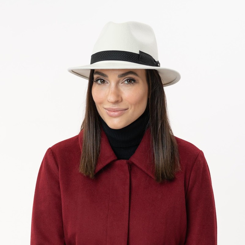 LIERYS White Patterson Traveller Wool Hat - White Hat -
