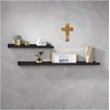 Purpledip Wooden Wall Cross 'God's Glory': Mangowood Plaque with Golden