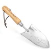 Berry&Bird Garden Serrated Planting Trowel, Multifunctional Shovel with ash Wood